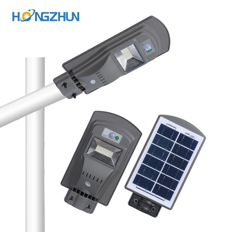 High lumen waterproof ip65 ABS 20w 40w 60w integrated all in one led solar street lights with good factory price