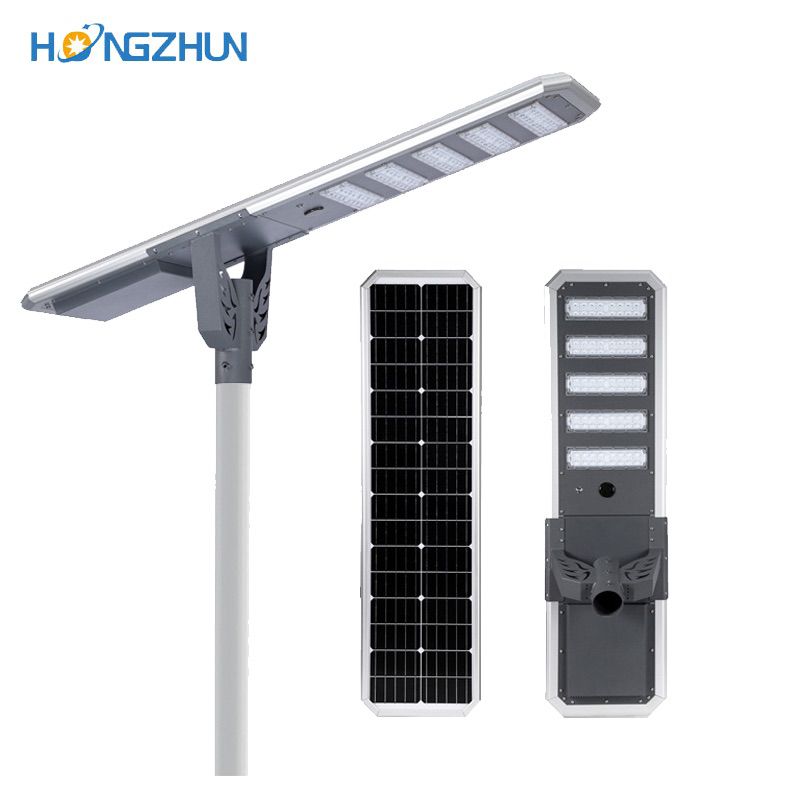 Smart motion sensor outdoor waterproof IP65 integrated all in one led solar street light 80W