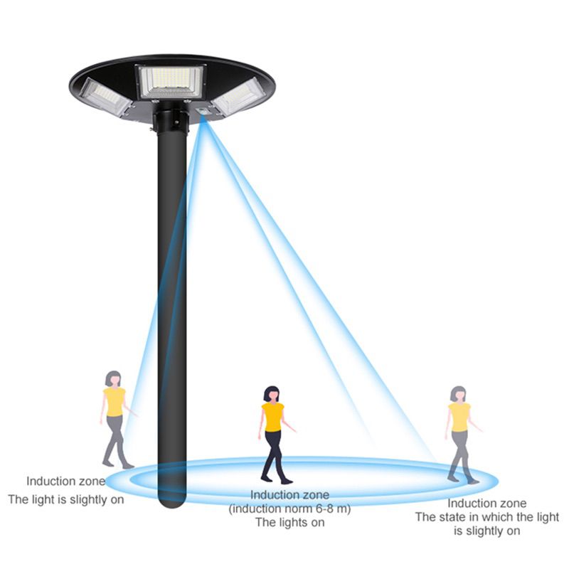 Solar power led garden street lights IP65 outdoor waterproof with dusk to dawm sensor