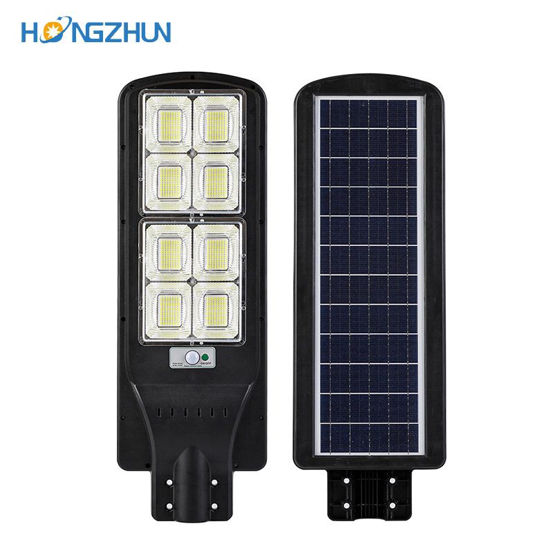  Large capacity lithium batteries integrated solar LED street light with ABS engineering shell