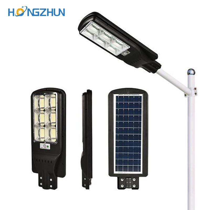  Large capacity lithium batteries integrated solar LED street light with ABS engineering shell