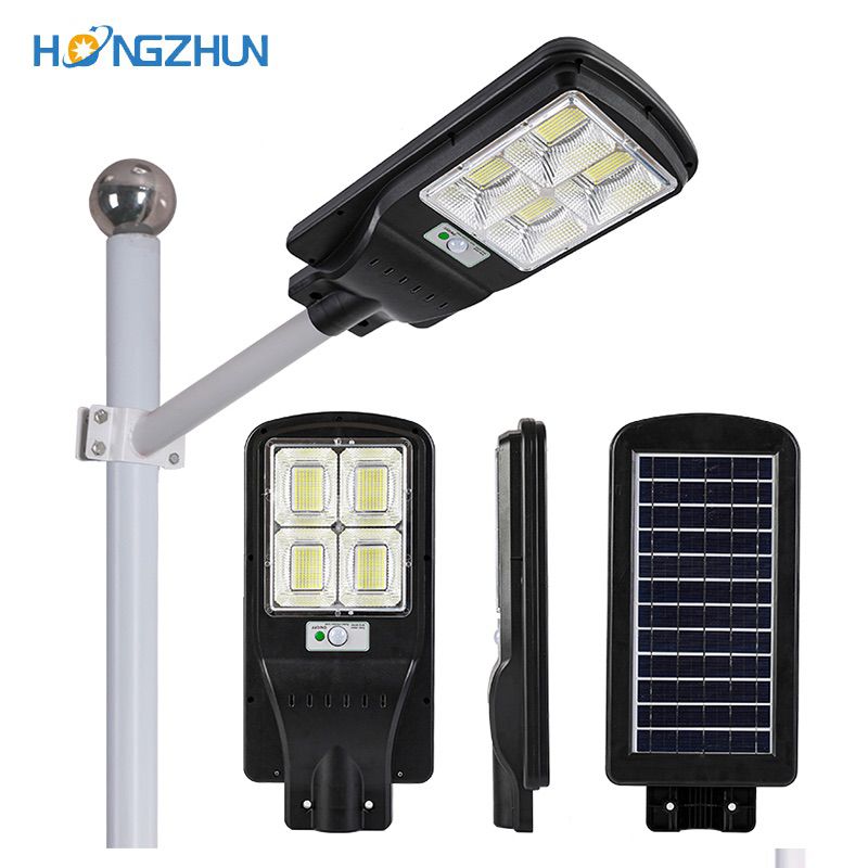  Large capacity lithium batteries integrated solar LED street light with ABS engineering shell