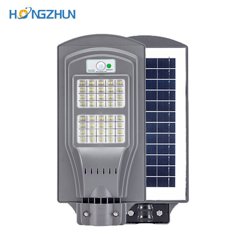 Dusk to dawn motion sensor waterproof solar street lamp monocrystalline panel lighting