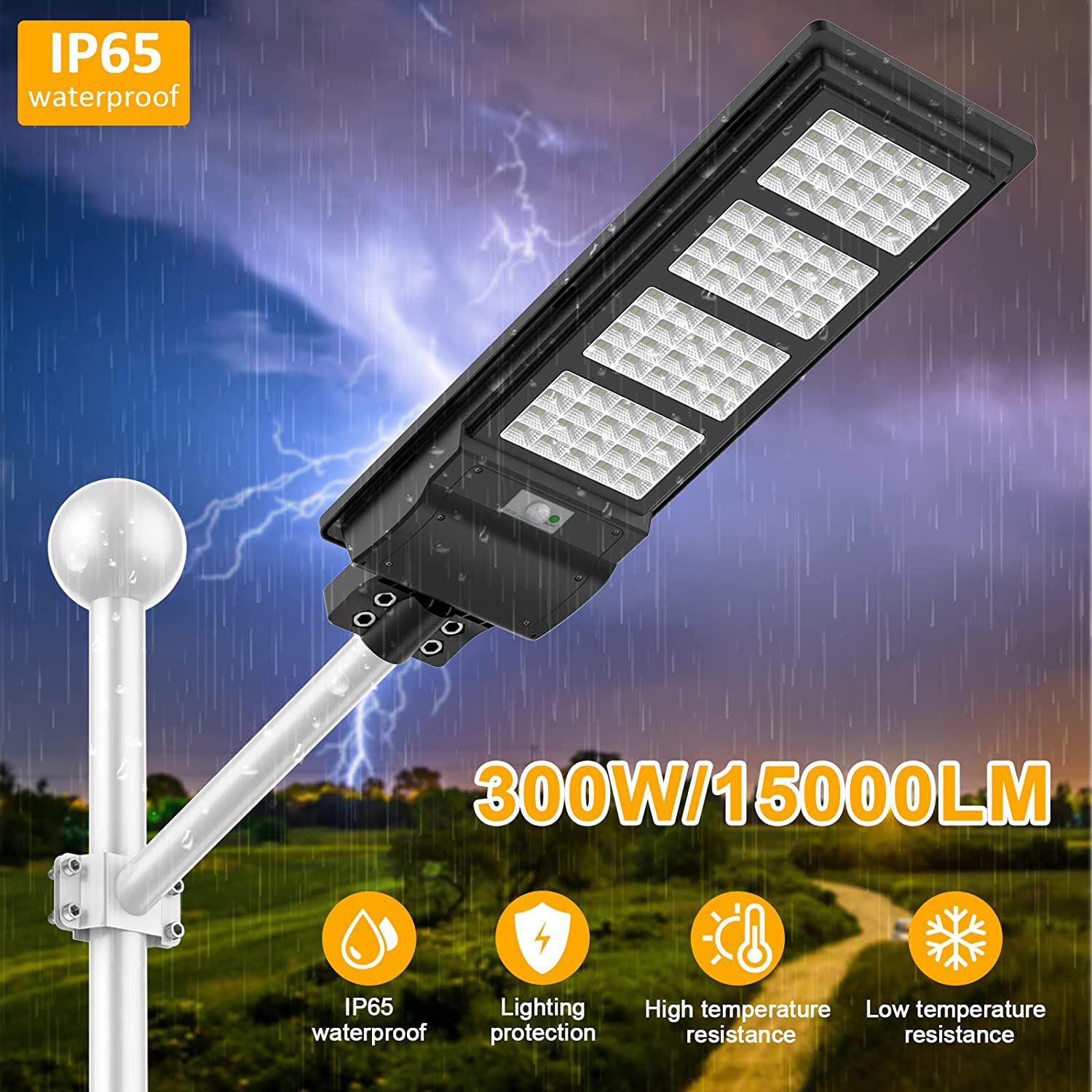 60w 90w 120w 150w 180w hyper tough solar led street light IP65 waterproof