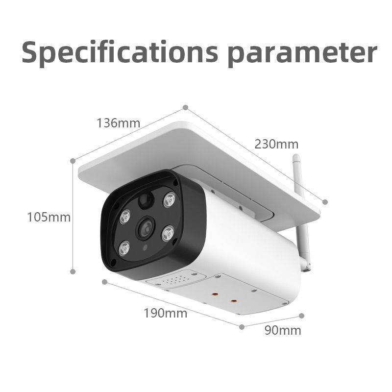 Adjustable Multi-Angle Lens Solar Camera With Colorful Night Vision & True 1080p HD