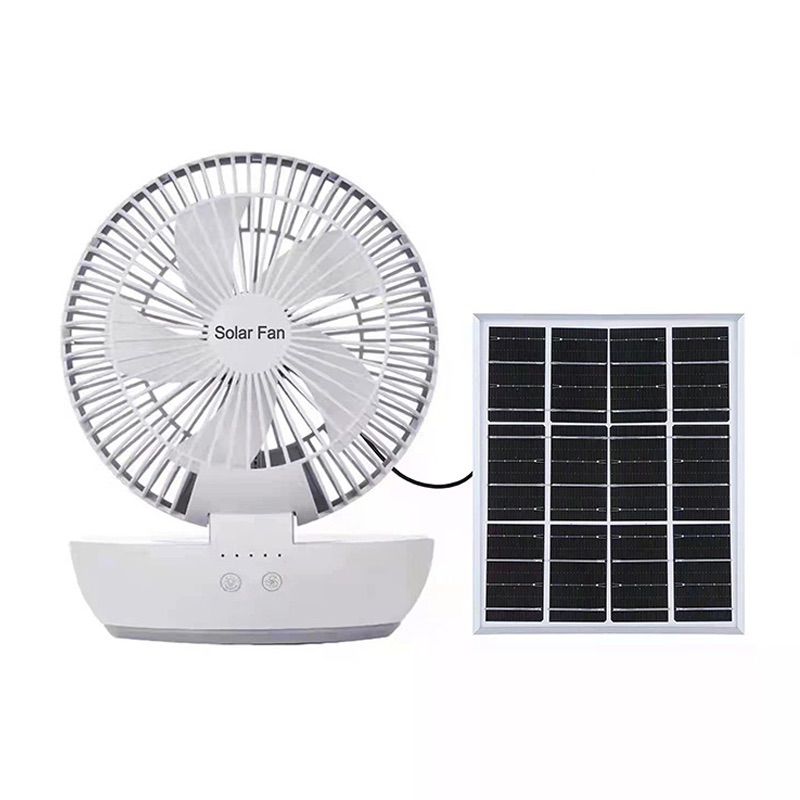 Outdoor camping solar charging electric fan 12 inch large wind household floor fan