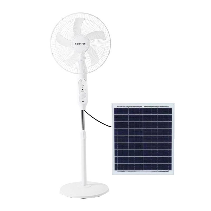 New solar charging floor fan remote control night light 16 inch home portable outdoor USB charging fan