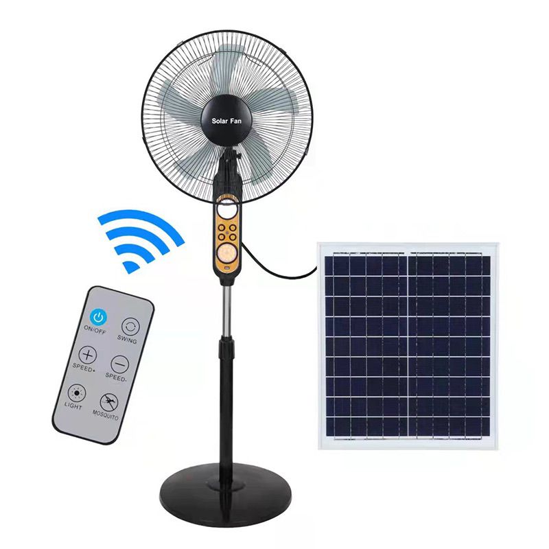 Factory direct sale high power solar portable charging fan solar fan with usb charging and night light