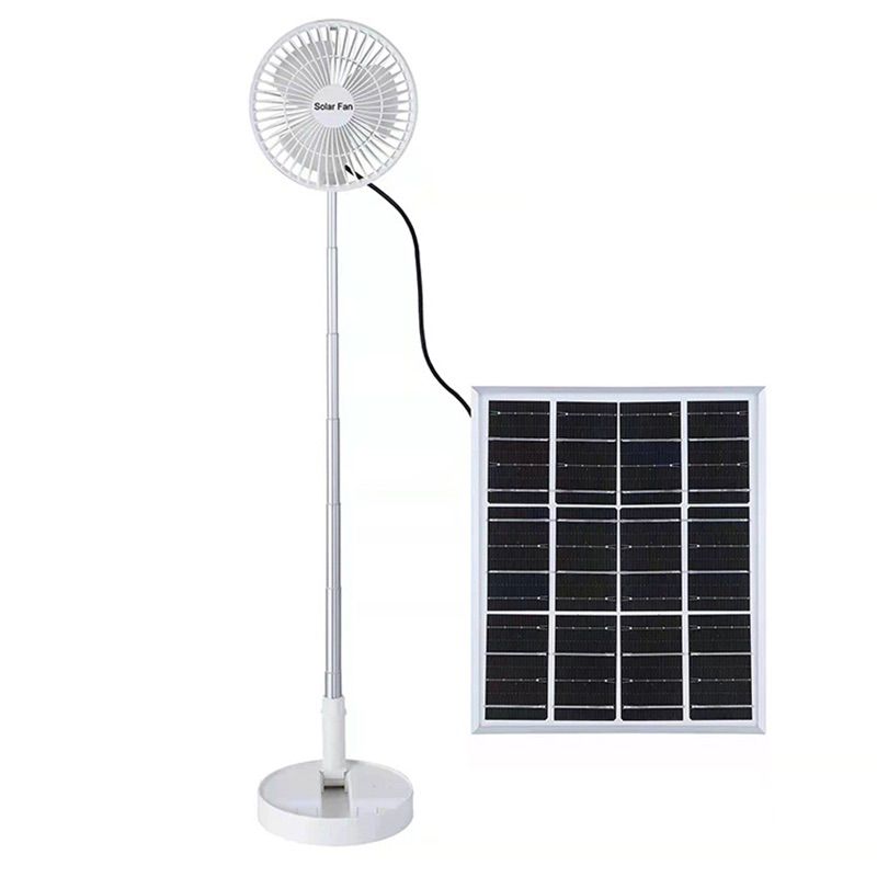 Outdoor camping solar charging electric fan 12 inch large wind household floor fan