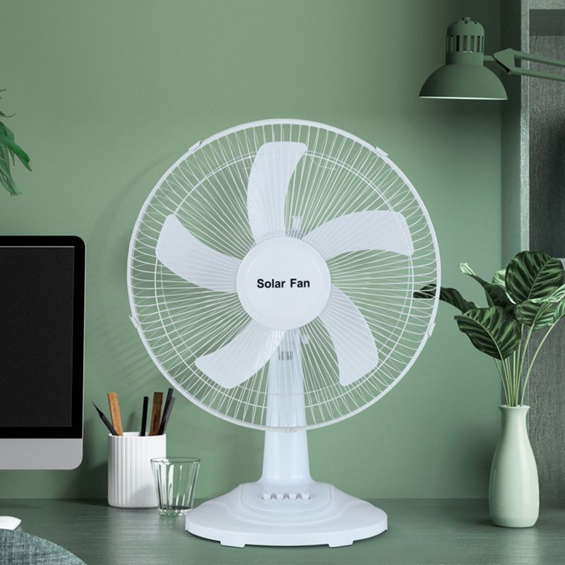 Solar charging fan household large wind outdoor portable 16 inch solar desk fan