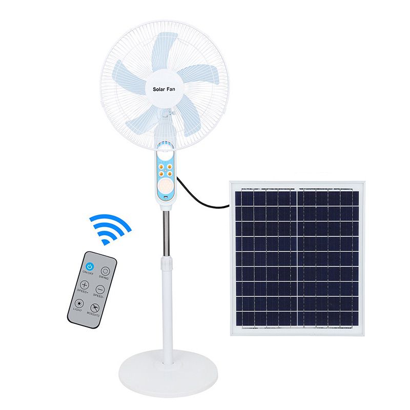 Factory direct sale high power solar portable charging fan solar fan with usb charging and night light