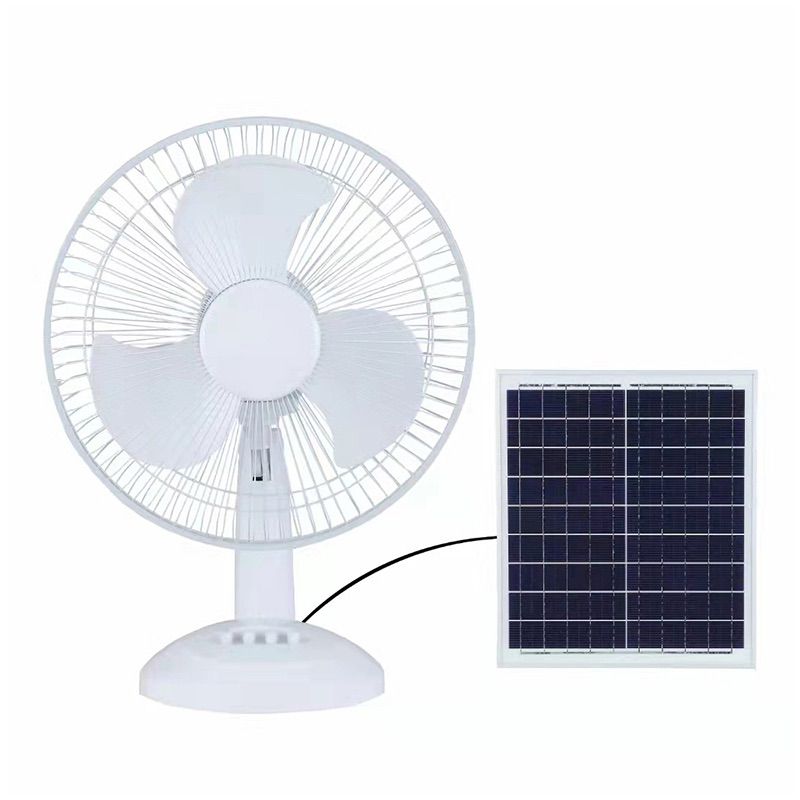 Outdoor camping solar charging electric fan 12 inch large wind household floor fan