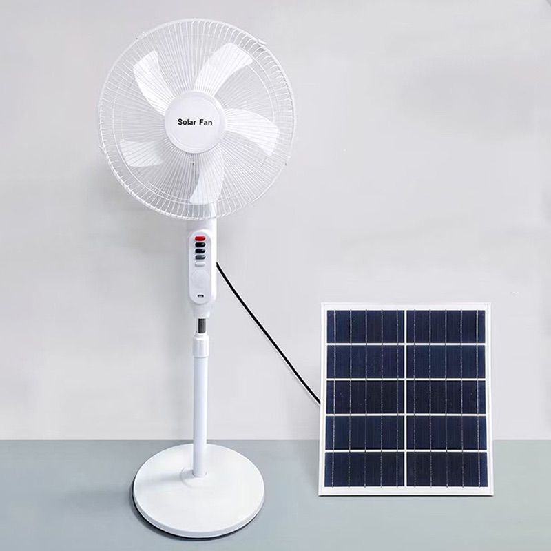 16 Inch Solar Fan With LED Lighting USB Rechargeable Mobile Phone Solar Electric Fan