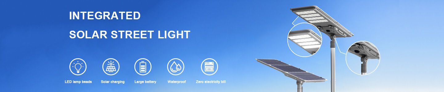 Integrated solar LED street lights