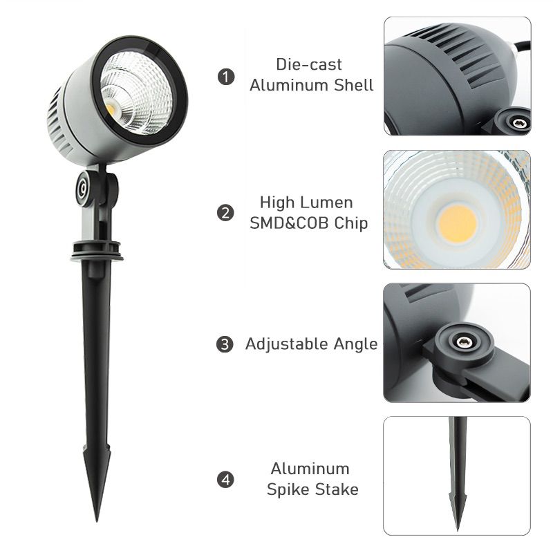 Outdoor landscape lighting die-cast aluminum garden lights highlight waterproof lawn lights