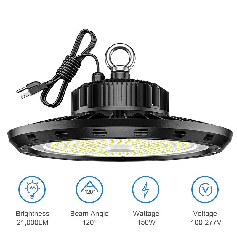 200W UFO LED High Bay Light Industrial Commercial Lighting For Garage Warehouse