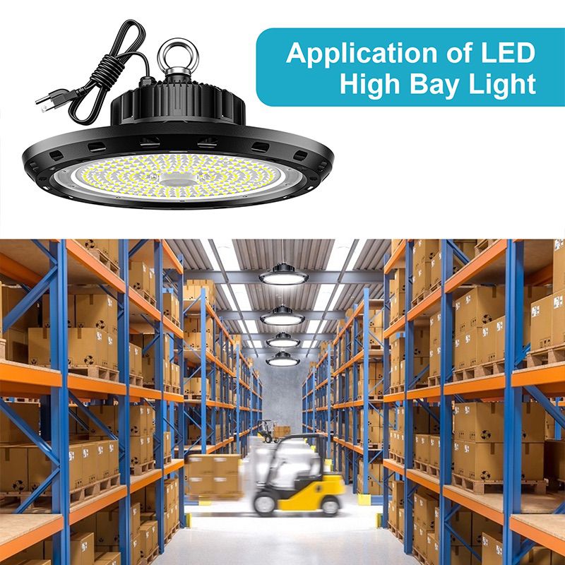 200W UFO LED High Bay Light Industrial Commercial Lighting For Garage Warehouse