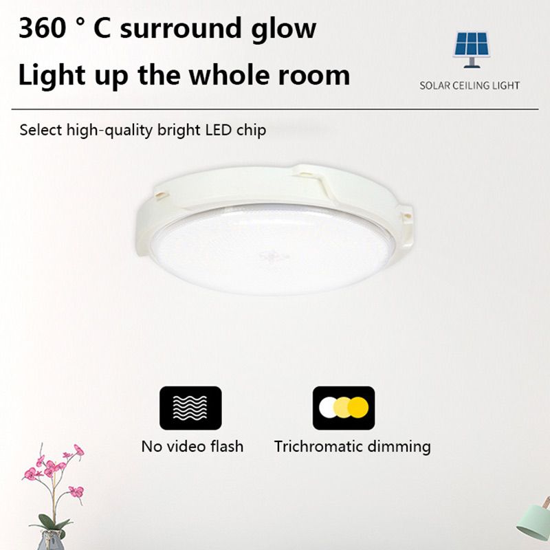 High Power 100w 120w Cold White Remote Control Led Solar Ceiling Light Indoor House