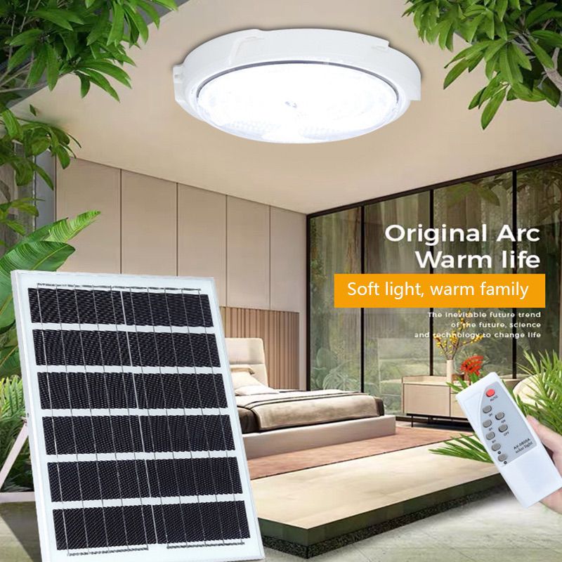 High Power 100w 120w Cold White Remote Control Led Solar Ceiling Light Indoor House