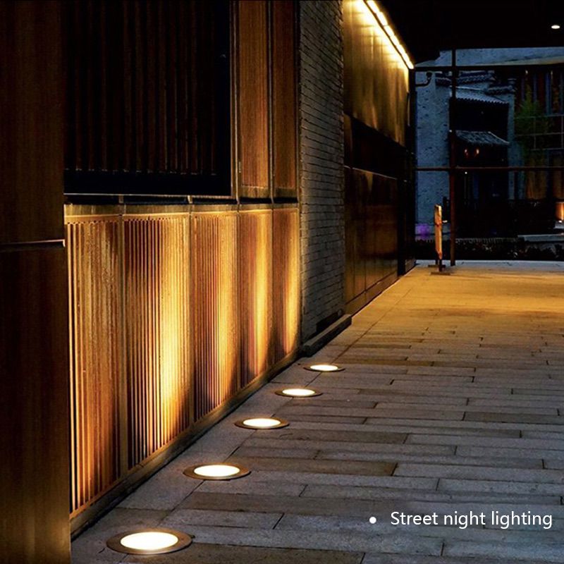 LED underground light circular embedded outdoor waterproof light landscape courtyard underground villa colorful square spotlight ground