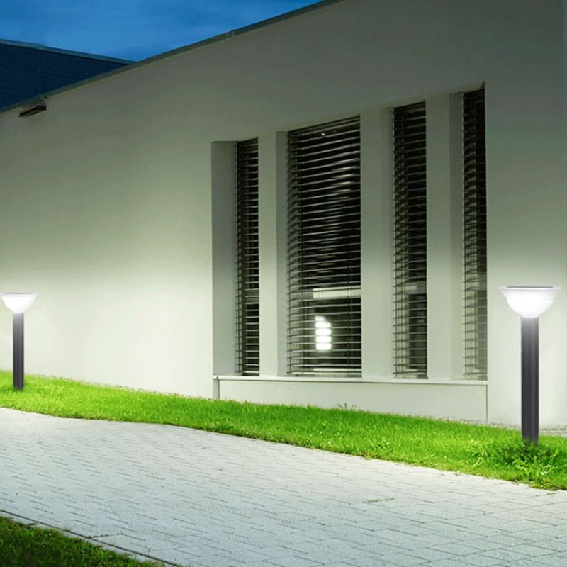 Solar lawn light 5W round aluminum simple outdoor villa community courtyard pillar garden light