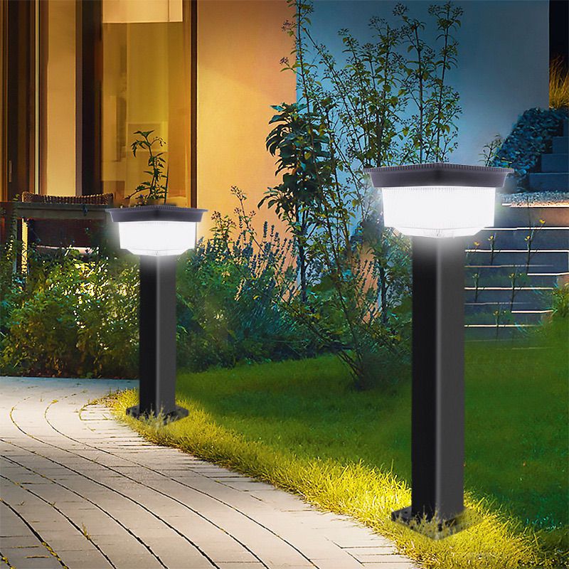 Square LED Outdoor Water Solar Pillar Head Light 5W Park Community Courtyard Square Solar Lawn Light