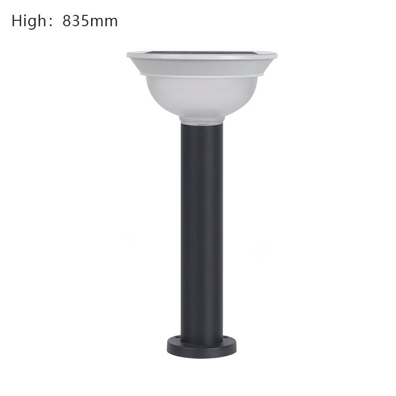 Solar lawn light 5W round aluminum simple outdoor villa community courtyard pillar garden light