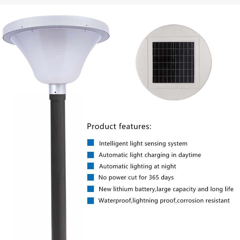 LED Solar Outdoor Garden Light 25W Circular Community Park Scenic Garden Street Lighting Solar Street Light