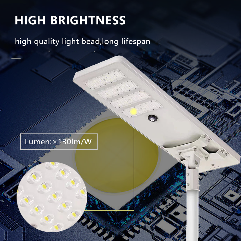 Outdoor Solar Street Light Aluminum All In One Waterproof  Outdoor IP65 100W 150W 200W 250W LED Solar Street Light