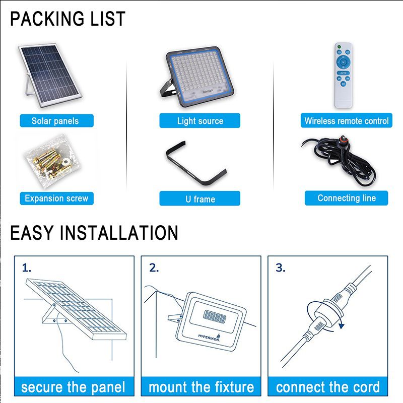 Led solar floodlight outdoor from dusk to dawn