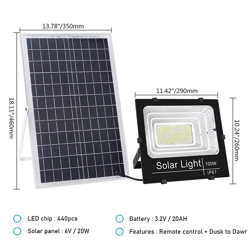 200w 300w 500w Outdoor LED Solar Flood Light