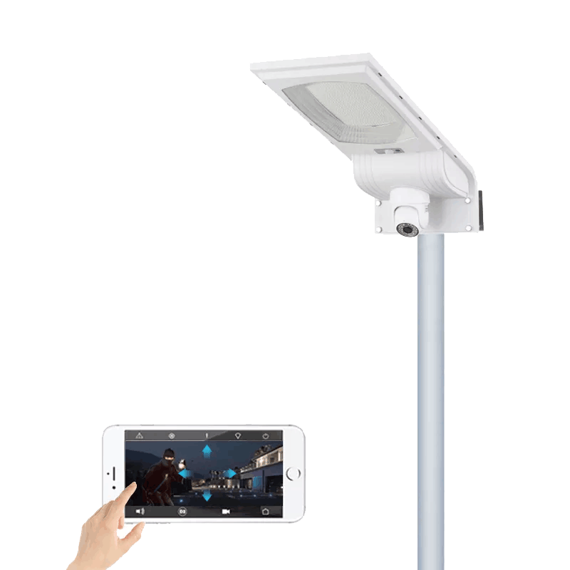 Super Brightness Outdoor SMD Chips Waterproof IP65 CCTV 50W 100W 150W Integrated LED Solar Street Light With Camera