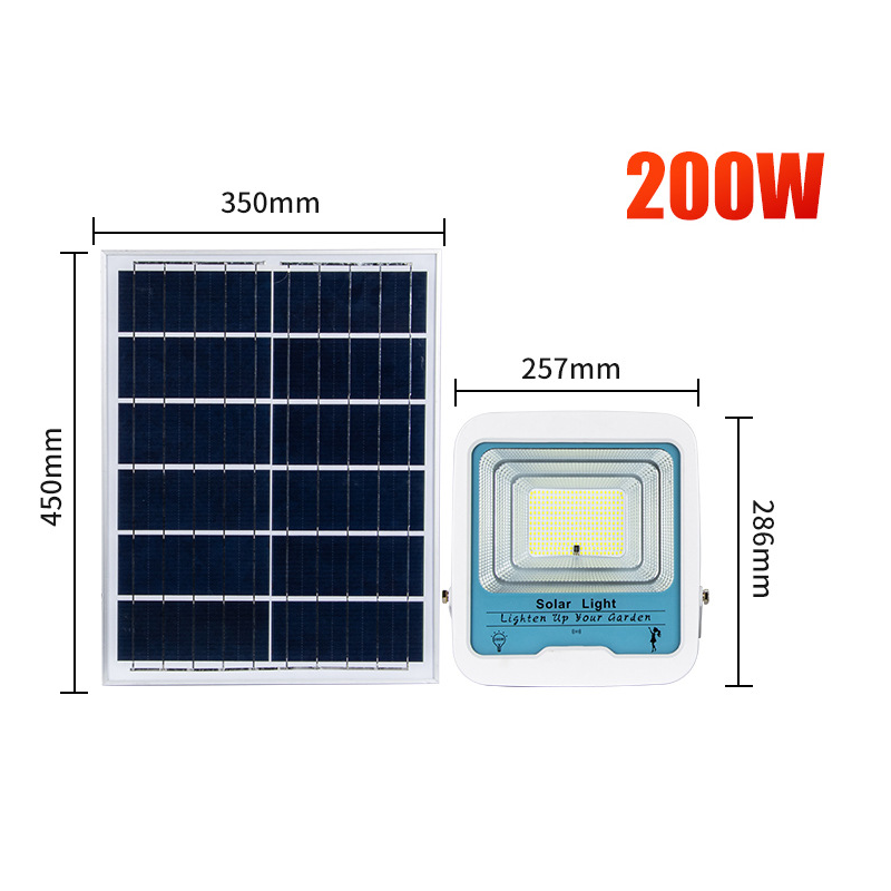 Stadiums LED Flood Light IP65 Waterproof Timing Remote Controller 100W Solar Flood Light